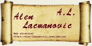 Alen Lacmanović vizit kartica